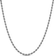 LuvMyJewelry Mizuki Rope Chain Necklace 925 Silver