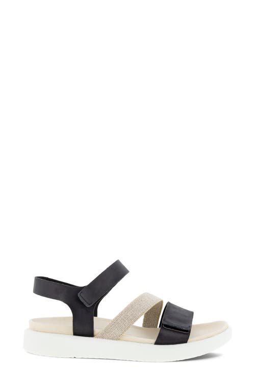 Ecco Womens Adjustable Leather Ankle Strap In Black