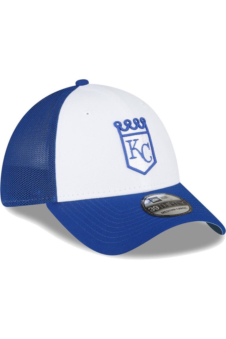 Men's New Era  Royal/White Kansas City Royals 2023 On-Field Batting Practice 39THIRTY Flex Hat, Alternate, color, White
