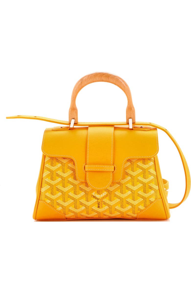 Pre-Owned Goyard Saigon Top Handle Bag Coated Canvas with Leather Mini, Main, color, Orange