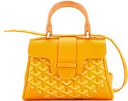 Pre-Owned Goyard Saigon Top Handle Bag Coated Canvas with Leather Mini