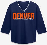 FANATICS Women's Fanatics Navy Denver Broncos Team First Deceptive Juke 3/4-Sleeve V-Neck T-Shirt