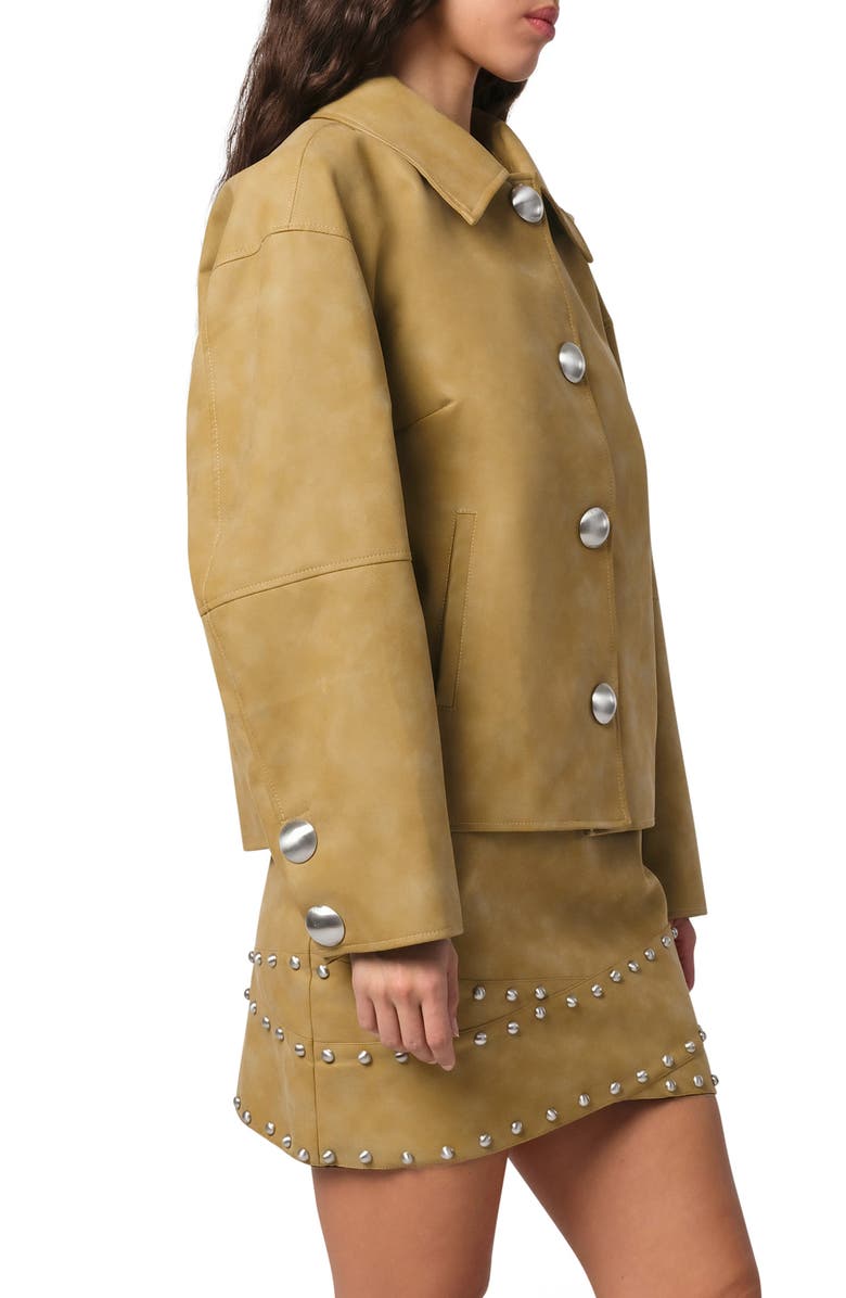 Apparis Faux Leather Crop Jacket, Alternate, color, 