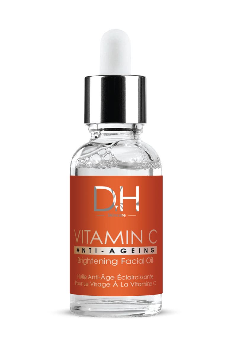 Vitamin C Brightening Oil Facial Oil 30ml for Acne & Blemishes, Large Pores, Main, color, White