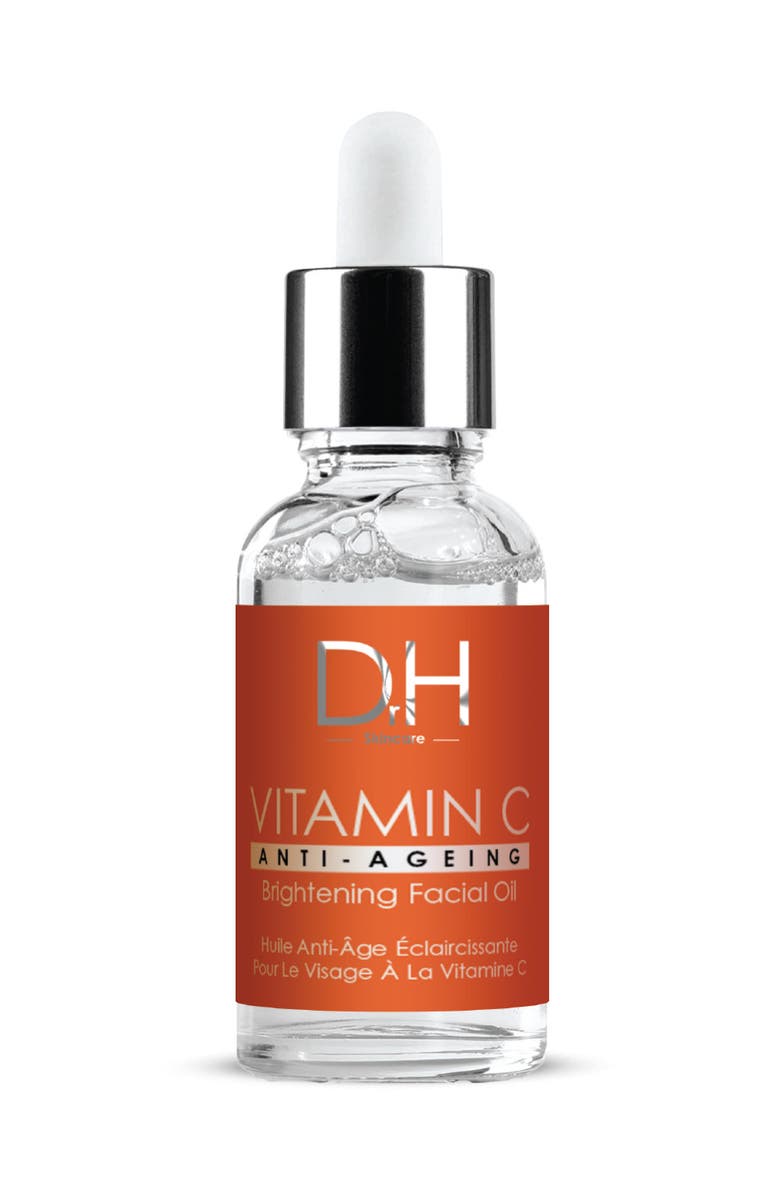 Dr H Vitamin C Brightening Oil Facial Oil 30ml for Acne & Blemishes, Large Pores, Main, color, White