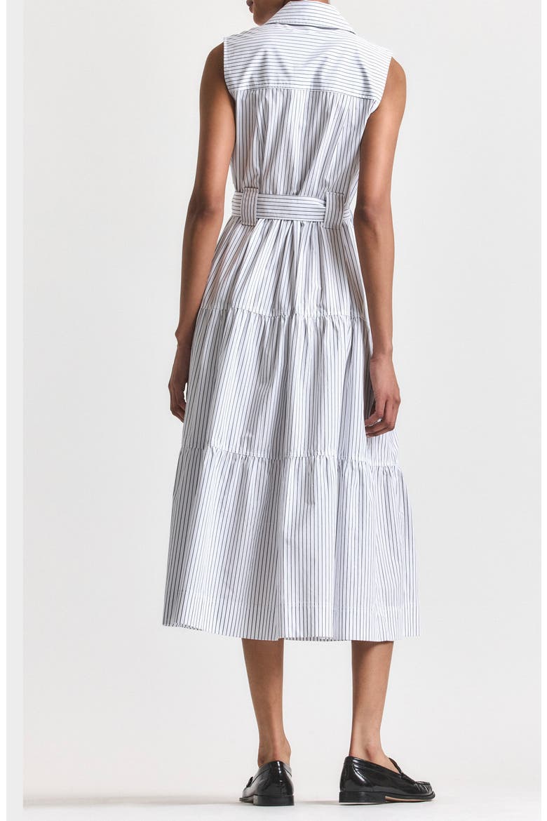 Florence Sleeveless Shirtdress, Alternate, color, WHITE/ NAVY STRIPE