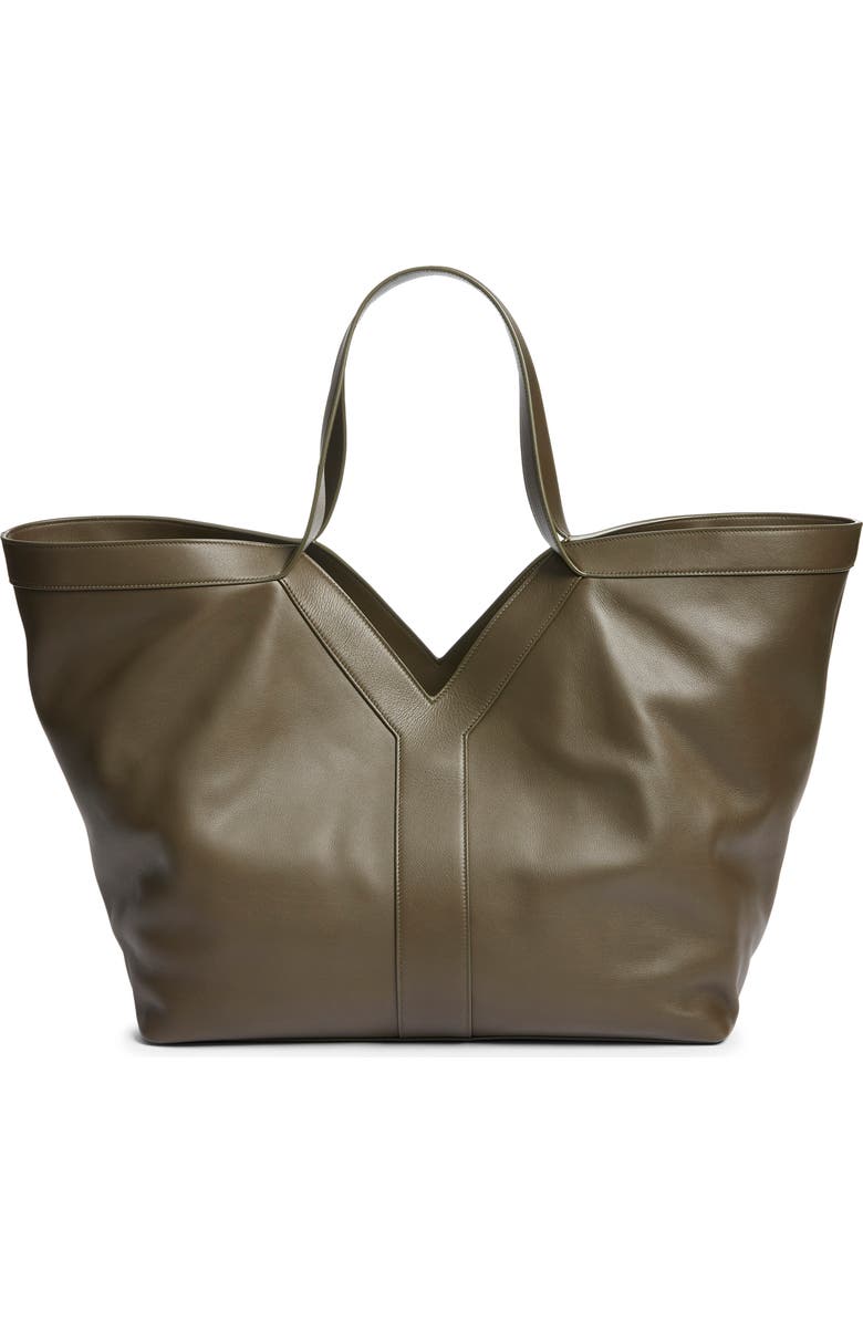 Saint Laurent Y Leather Tote, Alternate, color, Light Musk