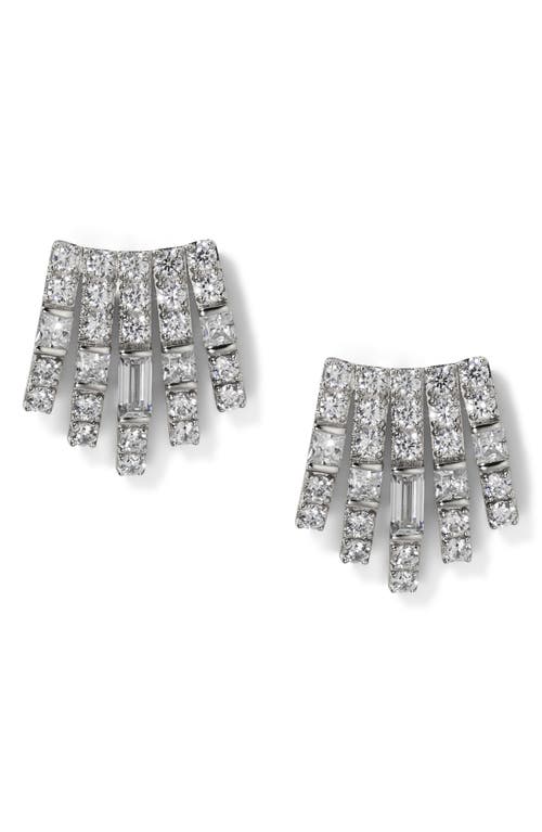 NADRI NADRI DELPHINE CUBIC ZIRCONIA STUD EARRINGS 