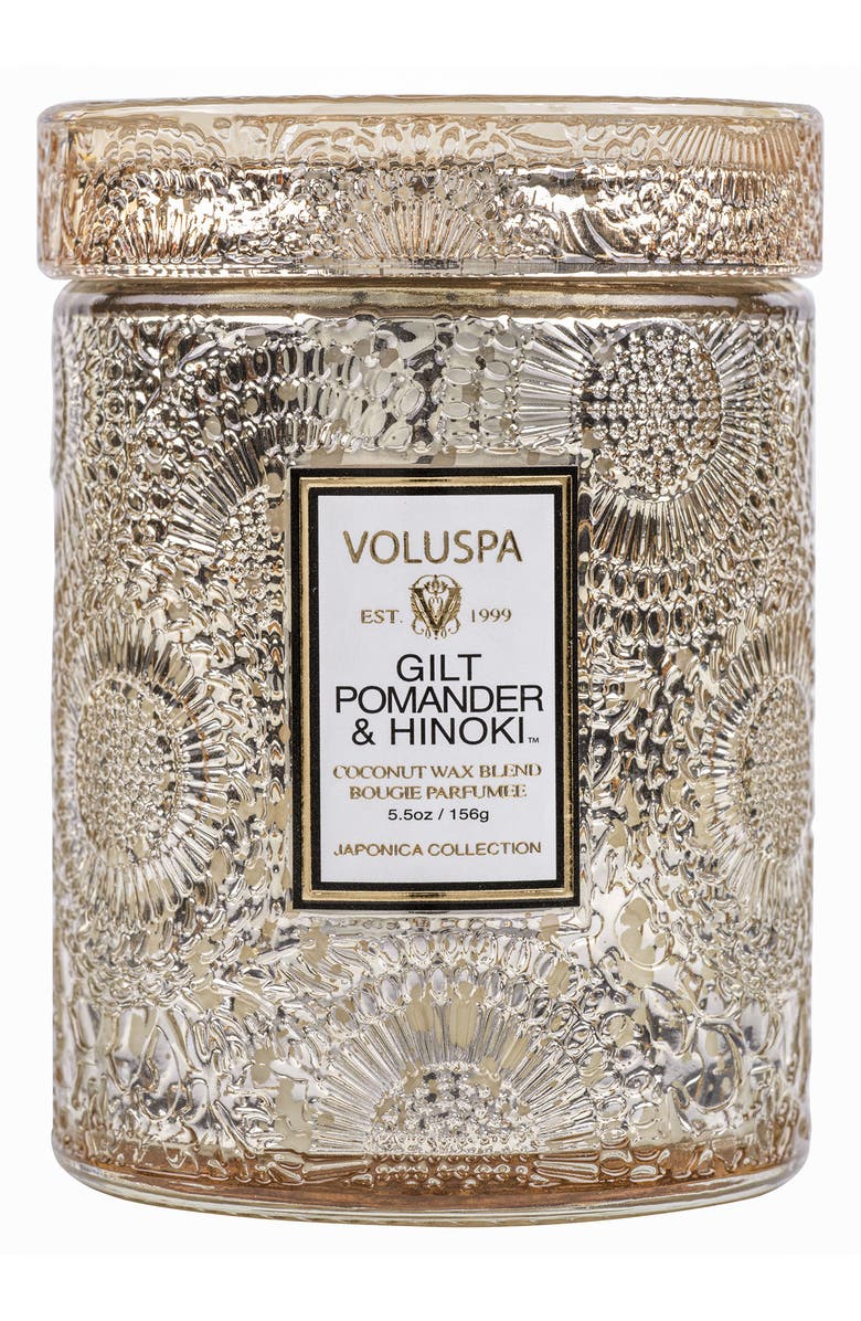 Voluspa Gilt Pomander & Hinoki Small Jar Candle, Alternate, color, Gilt Pom/Hinoki