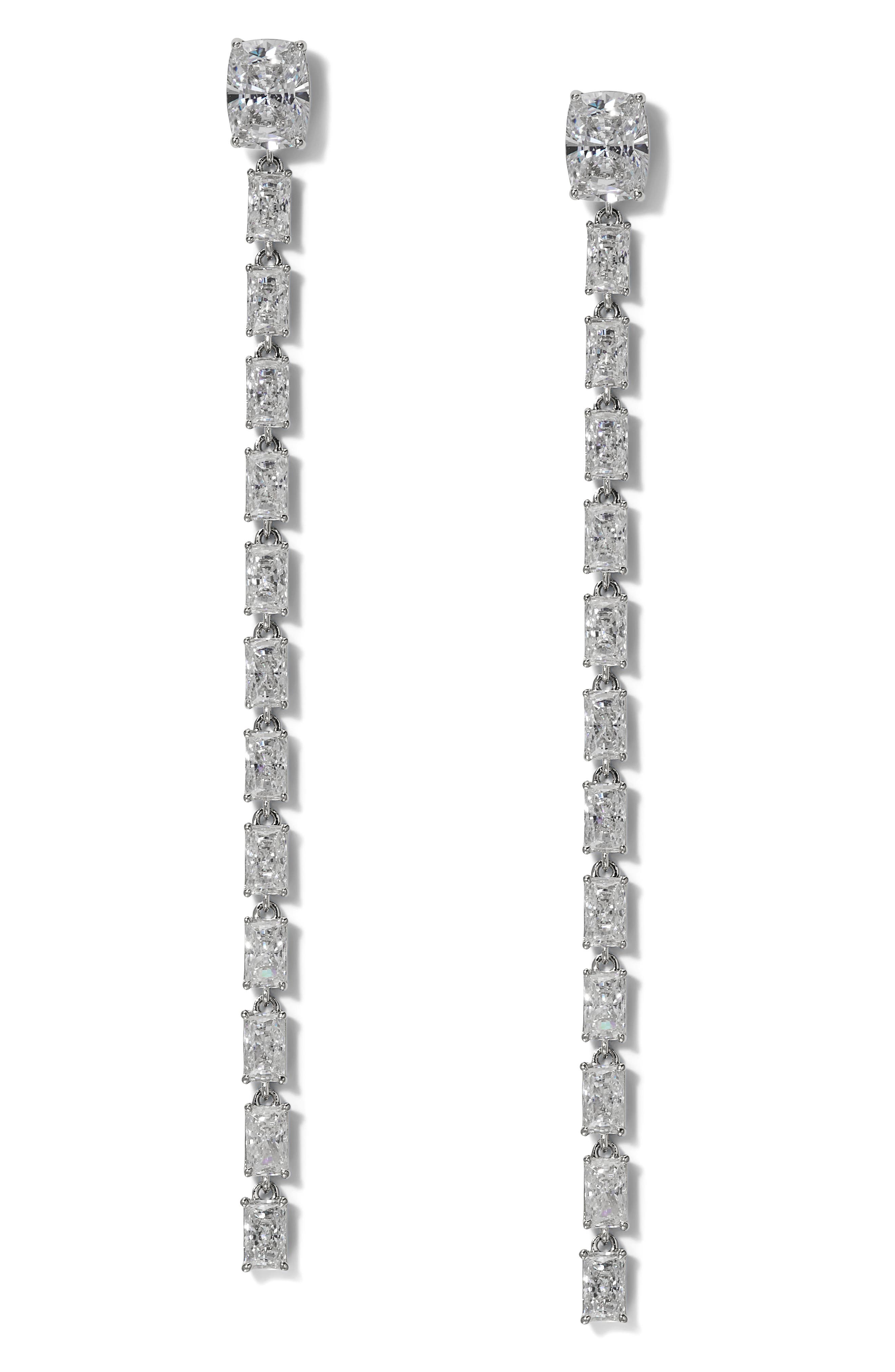 Nadri Northern Lights Cubic Zirconia Linear Drop Earrings