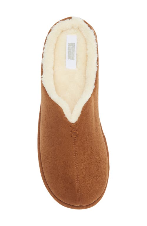 Nordstrom Rack Idris Faux Shearling Scuff Slipper In Brown