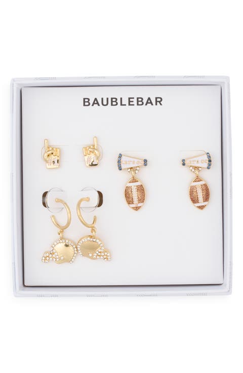 Football Set of 3 Earrings