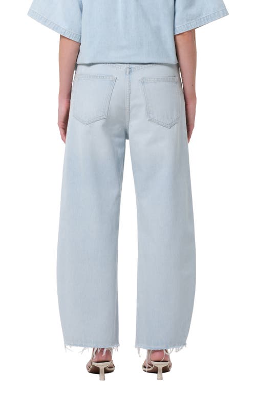 Agolde Low Curve Fray Mid Rise Jeans In Flourish