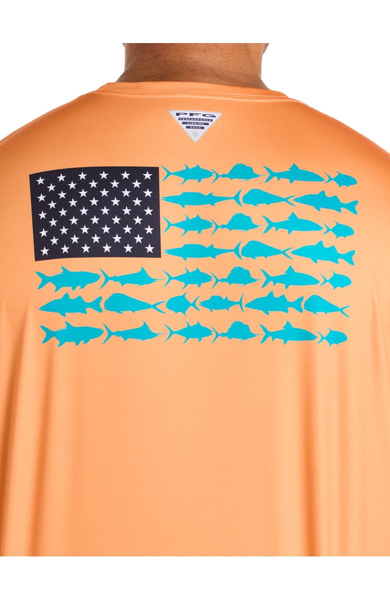 Columbia Big & Tall Terminal Tackle PFG Fish Flag Long-Sleeve T-Shirt, Alternate, color, Bright Nectar