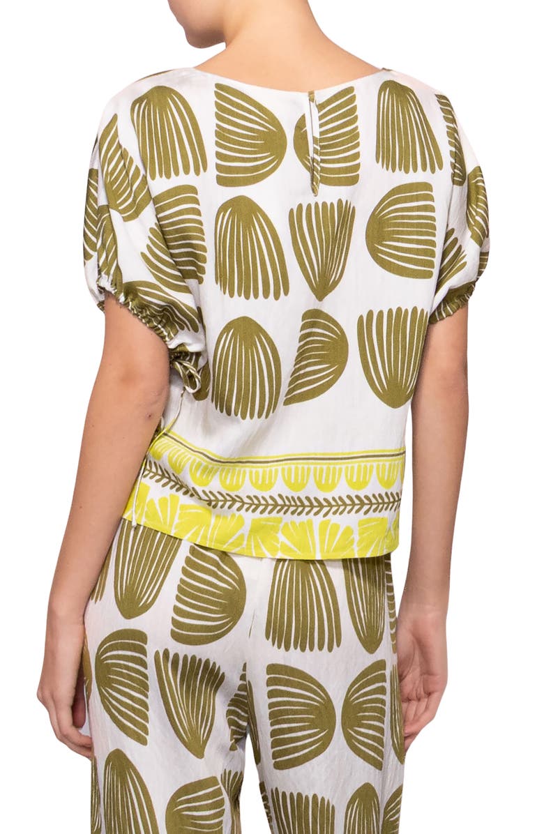 MELLODAY Dolman Sleeve Top, Alternate, color, Chartreuse/ White Shell