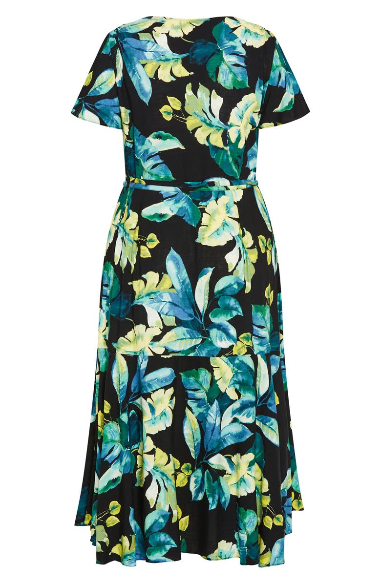 City Chic Imogen Floral Maxi Wrap Dress, Alternate, color,