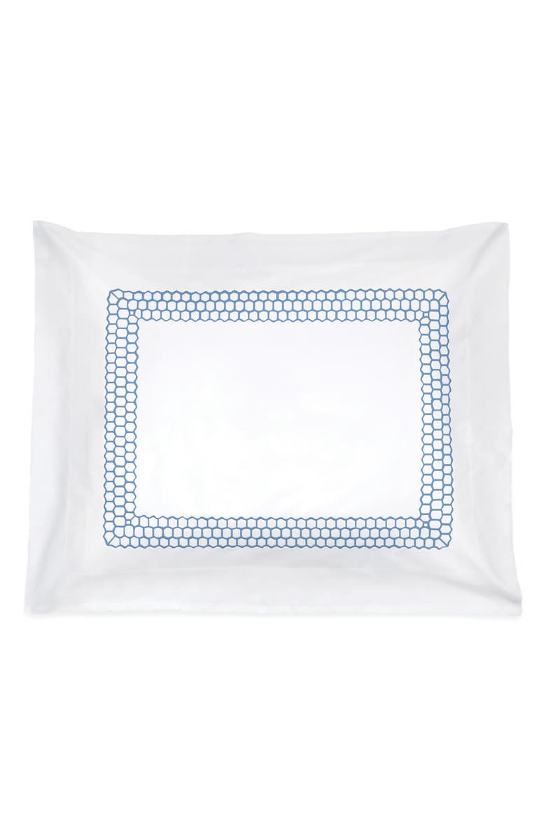 Matouk Liana Pillow Sham, Main, color, Ocean