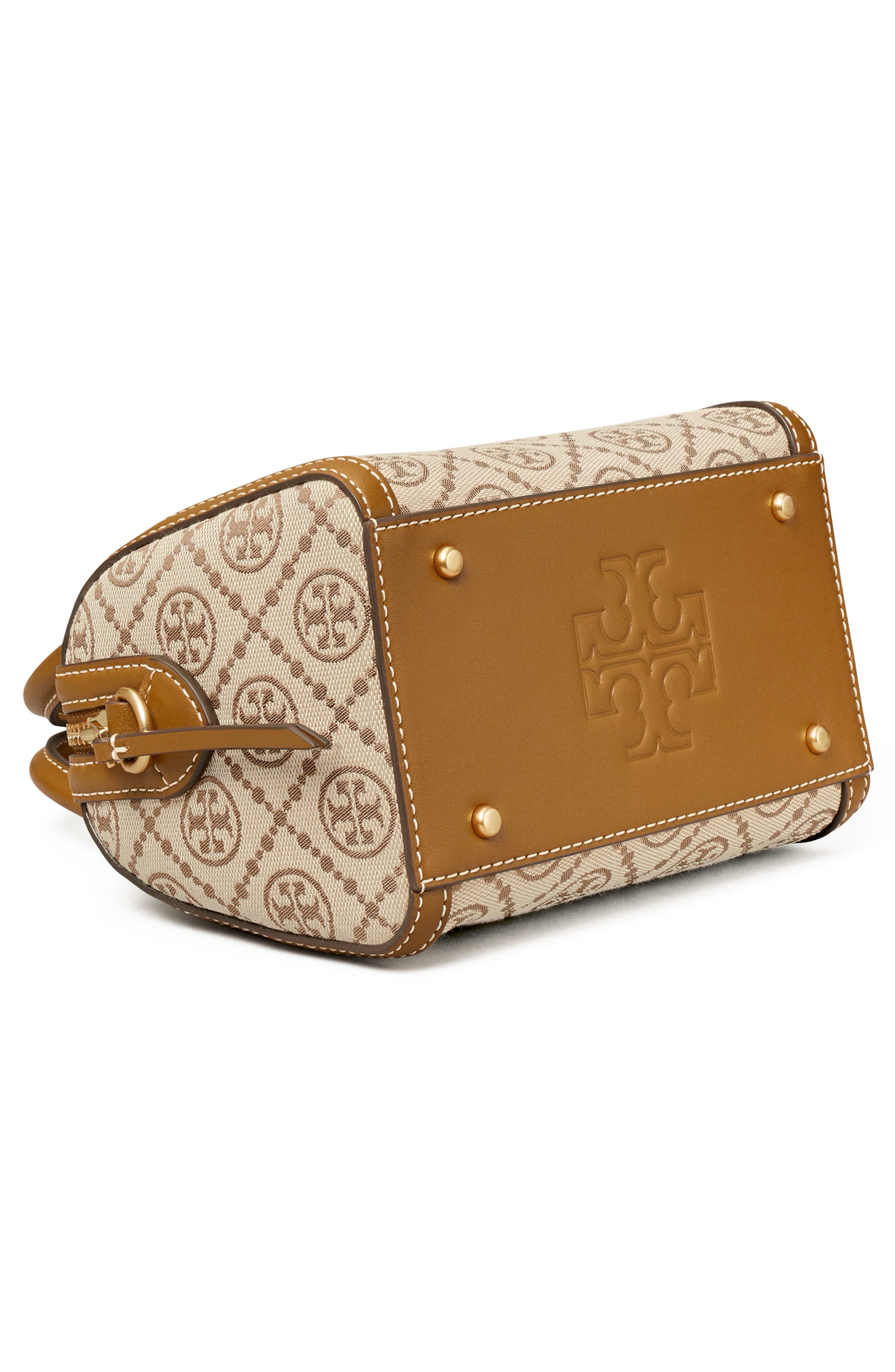 T Monogram Barrel Bag, Alternate, color, HAZELNUT