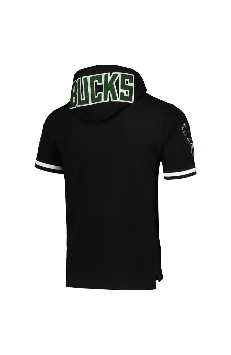 PRO STANDARD Men's Pro Standard Giannis Antetokounmpo Black Milwaukee Bucks Name & Number Short Sleeve Pullover Hoodie, Alternate, color, 