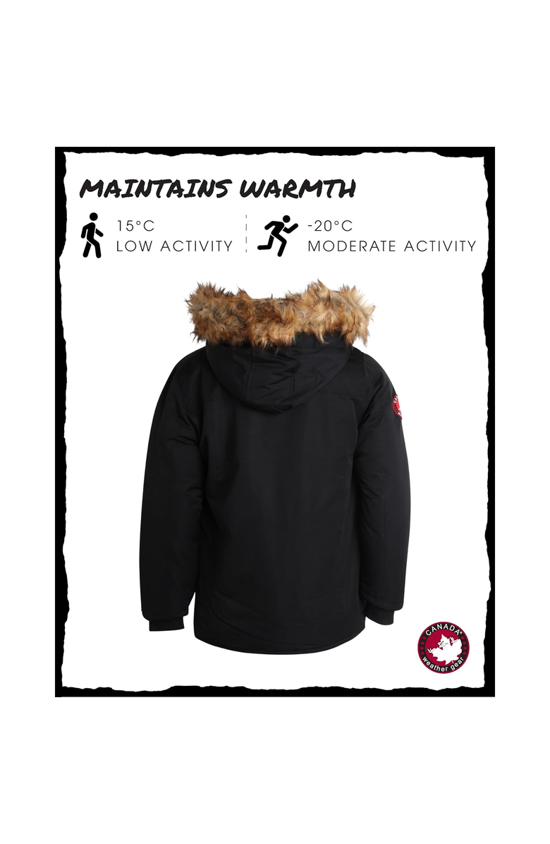 CANADA WEATHER GEAR Boys' Heavyweight Winter Ski Jacket, Alternate, color, Black