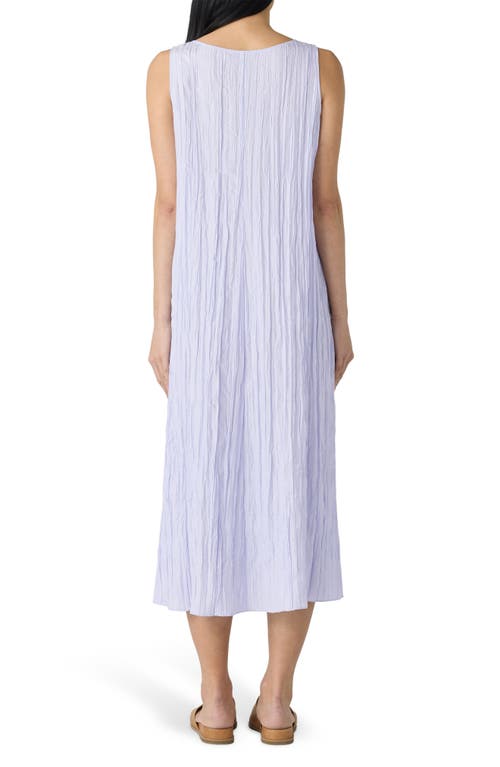 Eileen Fisher Pleated Silk Midi Dress In Bellflower