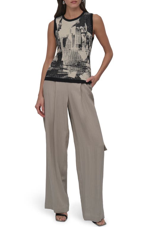 Shop Dkny Abstract Print Sleeveless Sweater In Skyline Collage