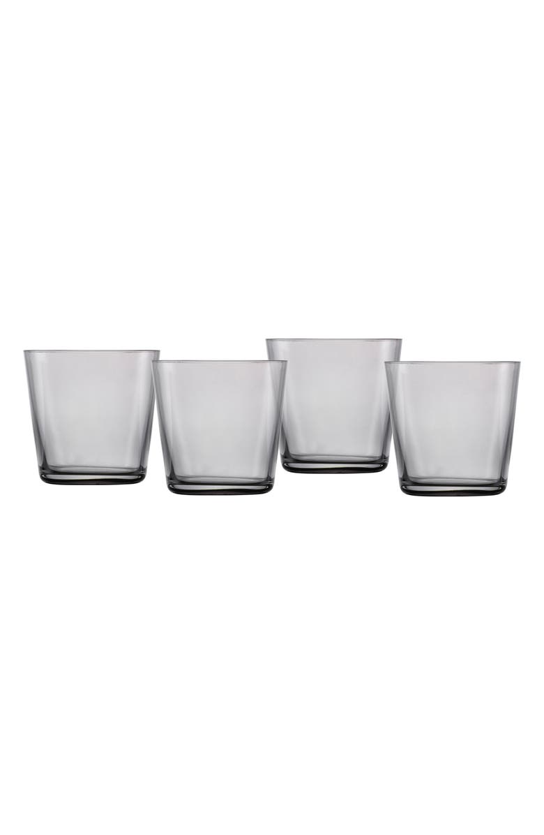 Fortessa Together Set of 4 Tritan Crystal Double Old Fashioned Glasses, Main, color, Graphite