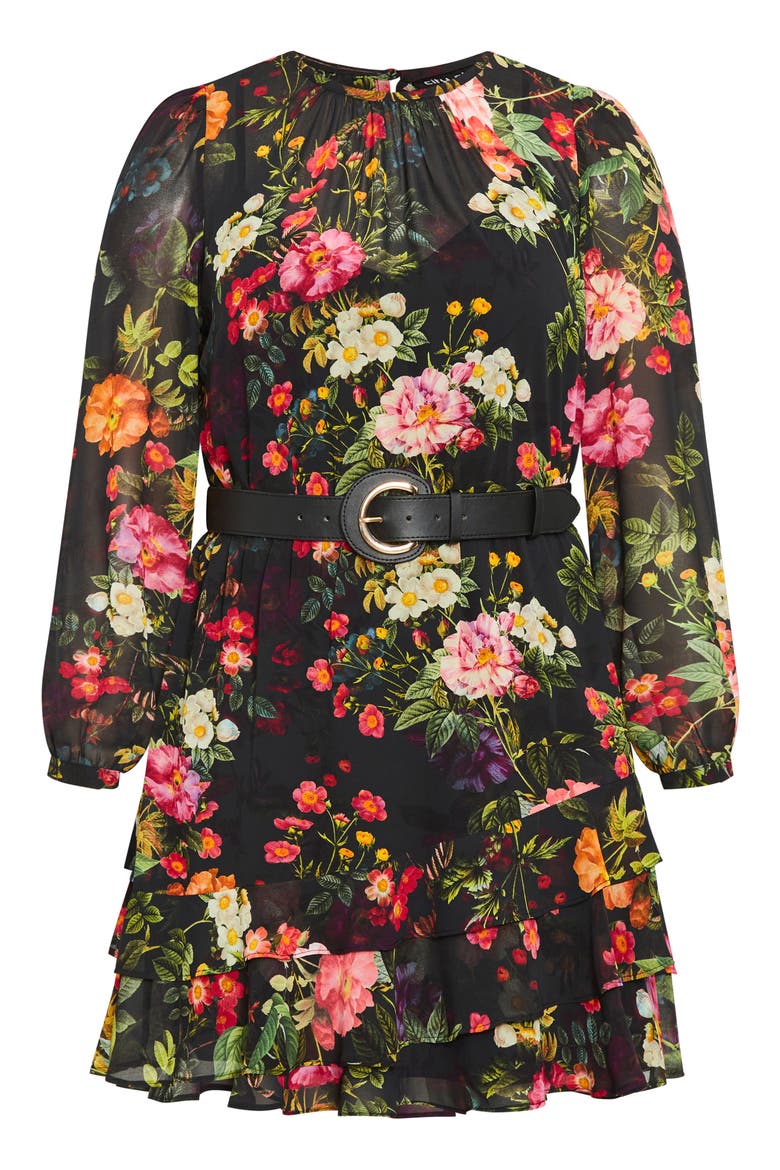 Suzie Long Sleeve Dress, Alternate, color, ROYAL GARDEN FLORAL