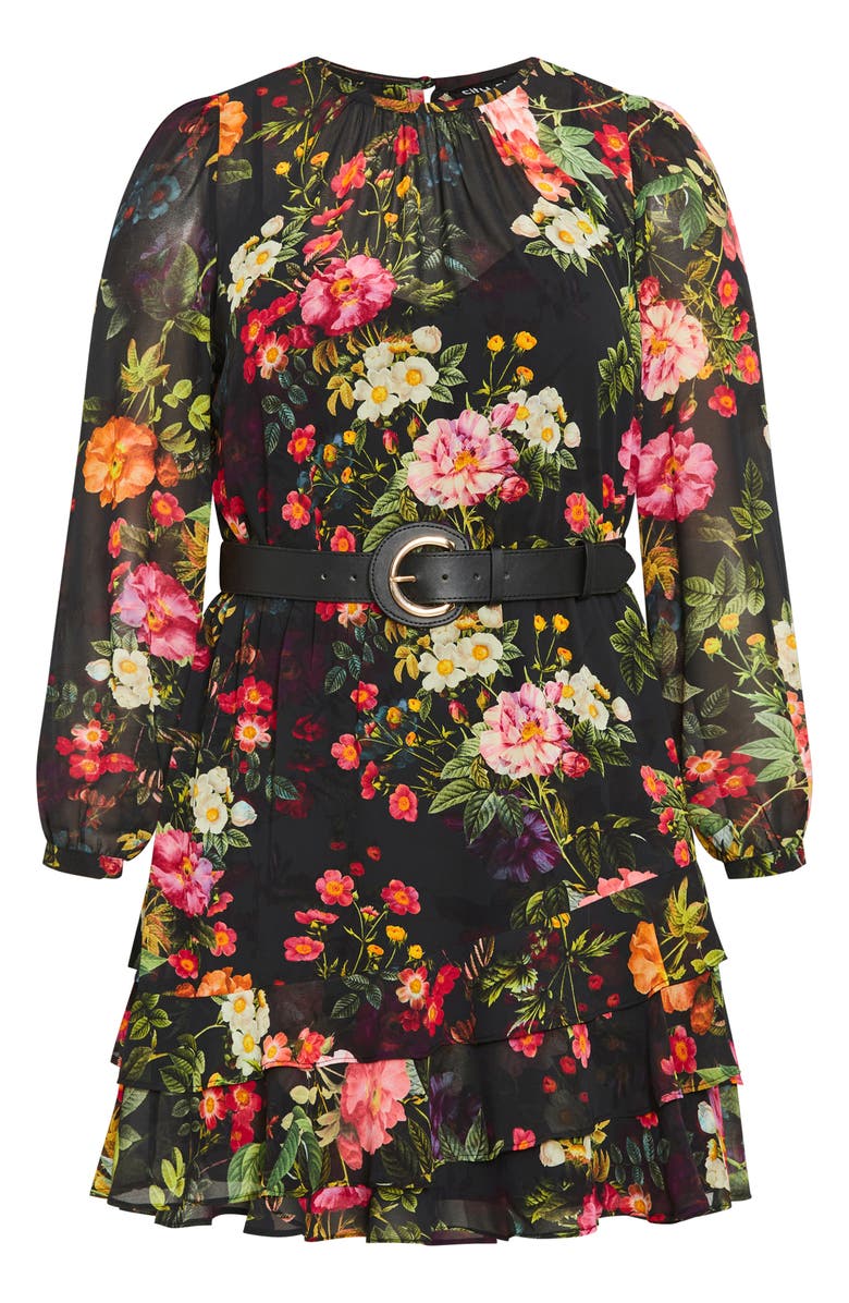 City Chic Suzie Long Sleeve Dress, Alternate, color, 