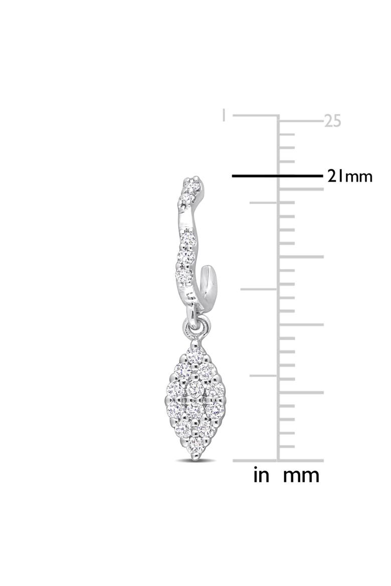 3/8 CTW Diamond Dangle Earrings 14k Gold, Alternate, color, 14k White Gold