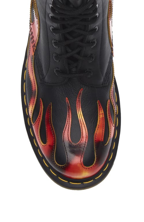 Dr. Martens 1460 Pascal Flame Boot In Black
