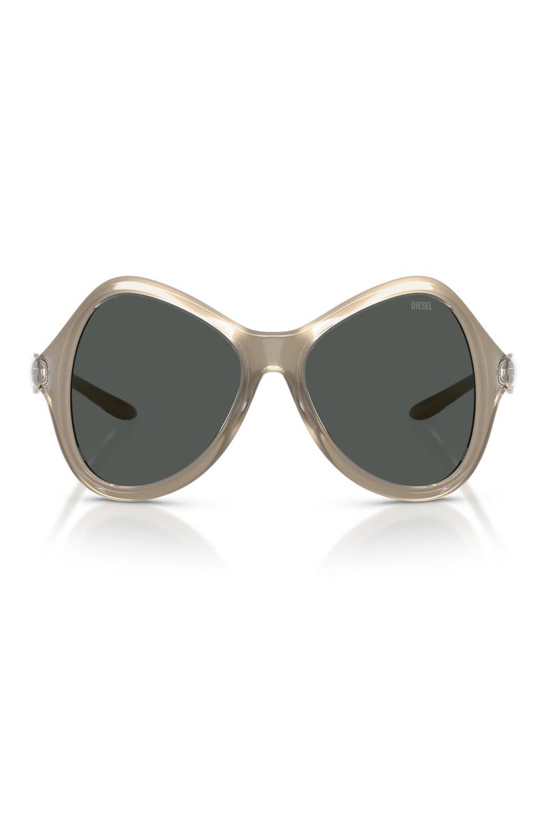 DL3010U 53mm Cat Eye Sunglasses, Main, color, CRISTAL VARNISH METAL / GREY