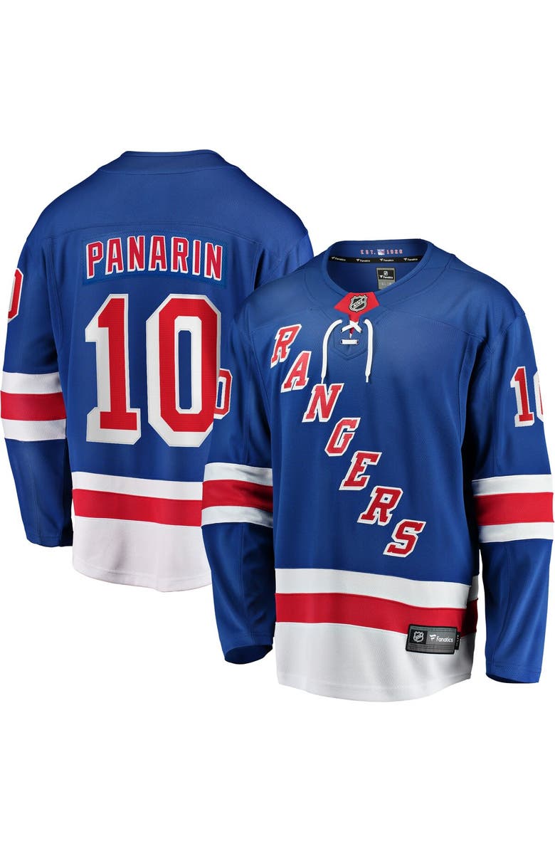 FANATICS Men's Fanatics Branded Artemi Panarin Blue New York Rangers Home Premier Breakaway Player Jersey, Main, color, Blue