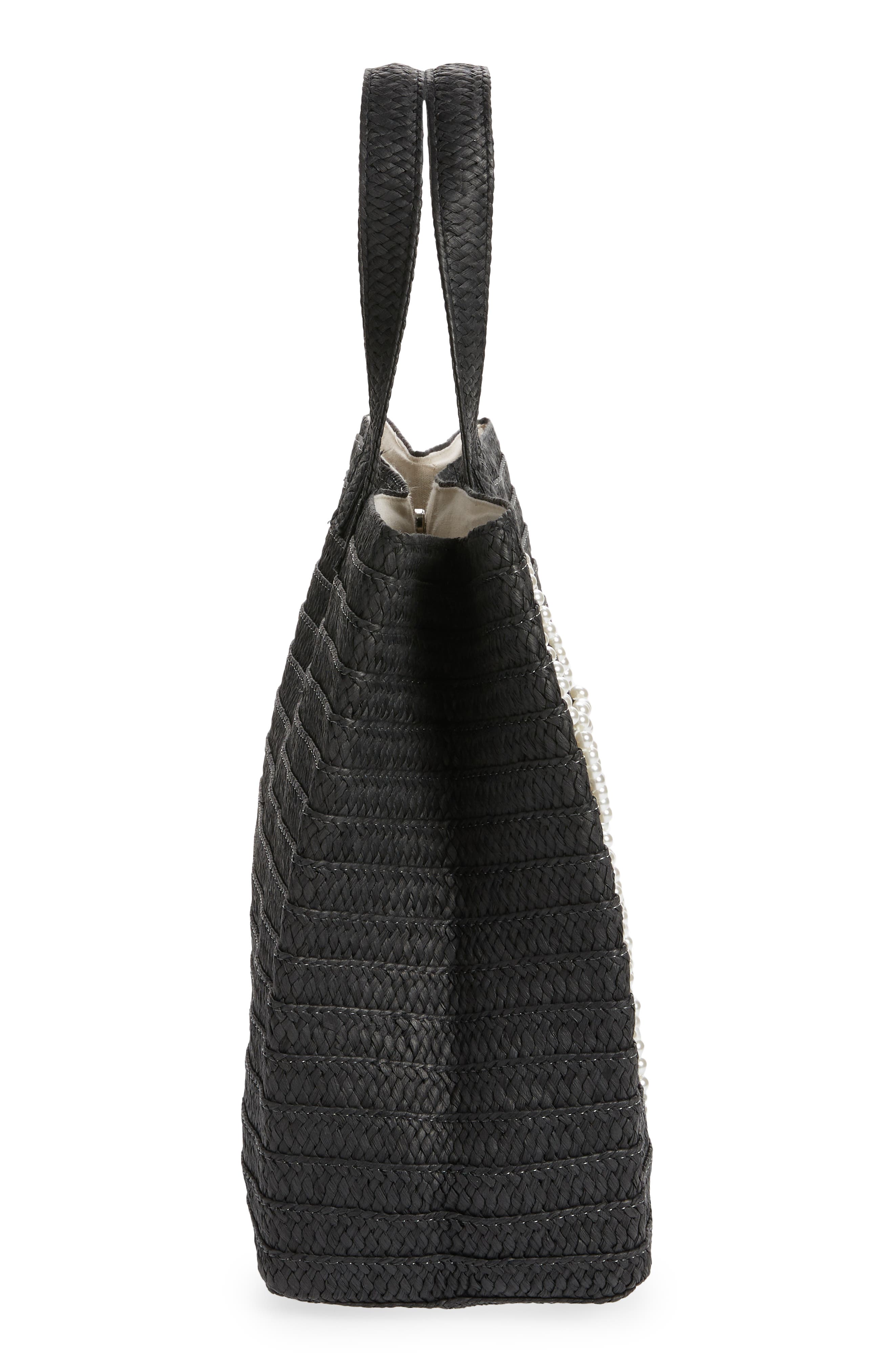 BTB Los Angeles I Heart Straw Tote, Alternate, color, 