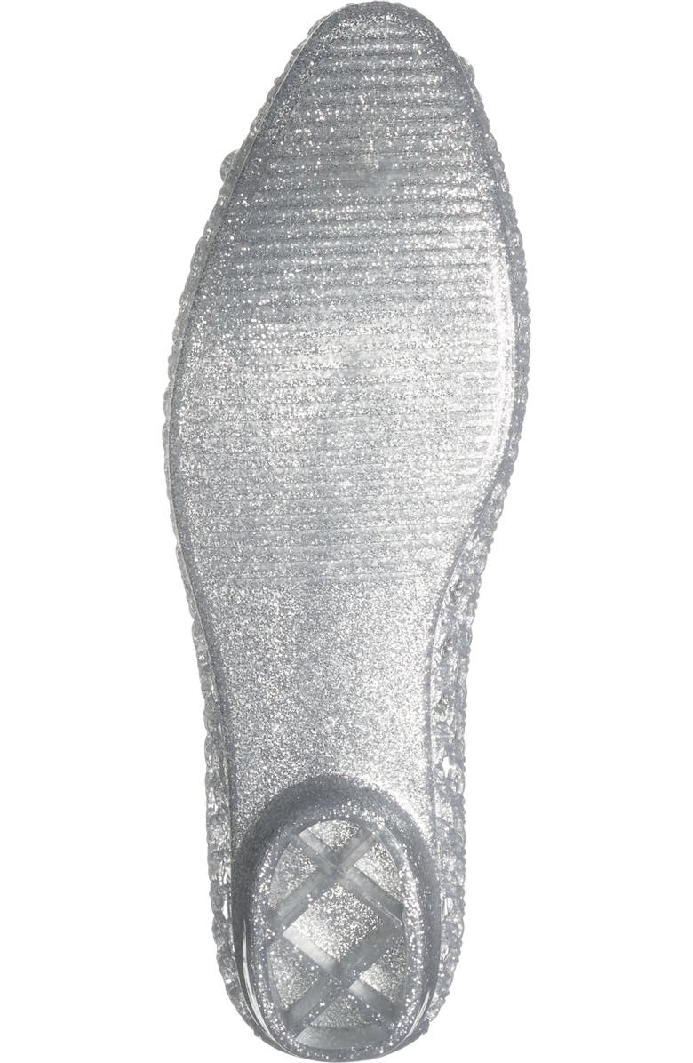 Jeffrey Campbell Kaiz Jelly Flat, Alternate, color, Silver Glitter Silver