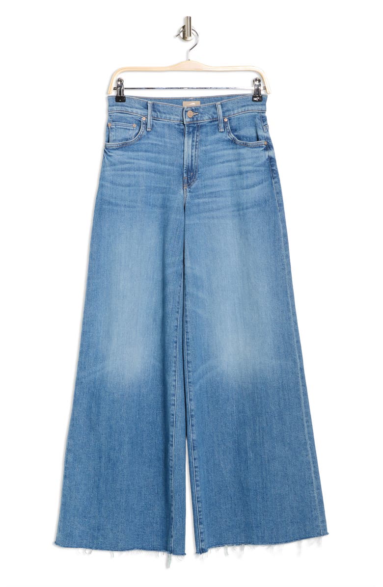 MOTHER The Swisher Sneak Frayed Wide Leg Jeans, Alternate, color, Boogie Down