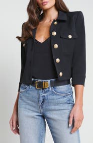 L'AGENCE Kumi Fitted Crop Jacket