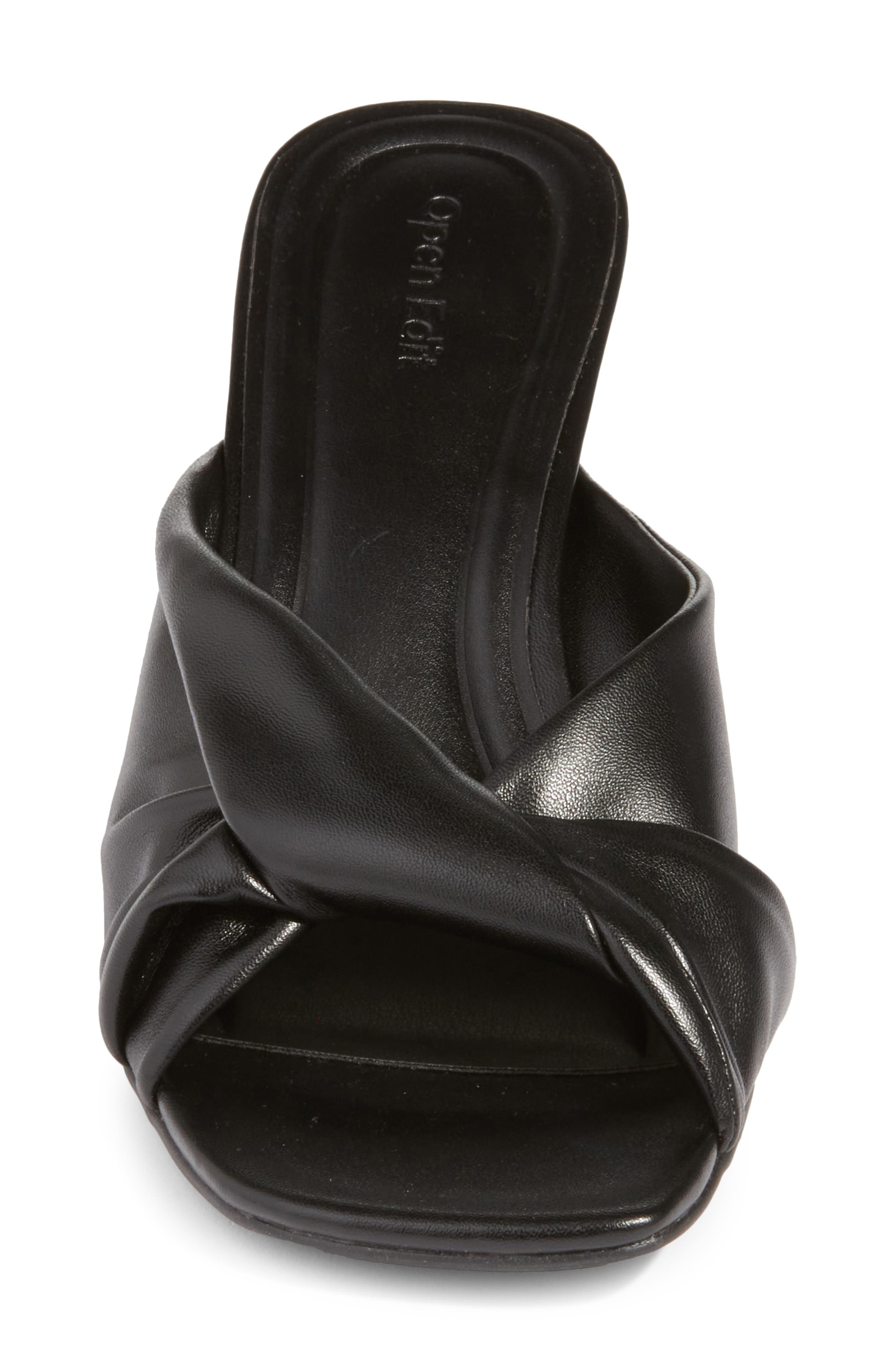 Capri Faux Leather Kitten Heel, Alternate, color, BLACK
