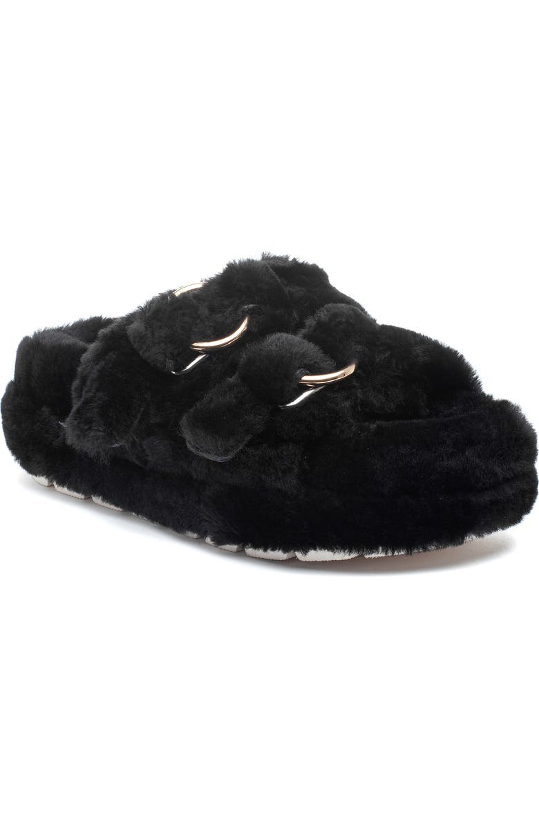JSlides Brooke Genuine Shearling Platform Slipper, Main, color,