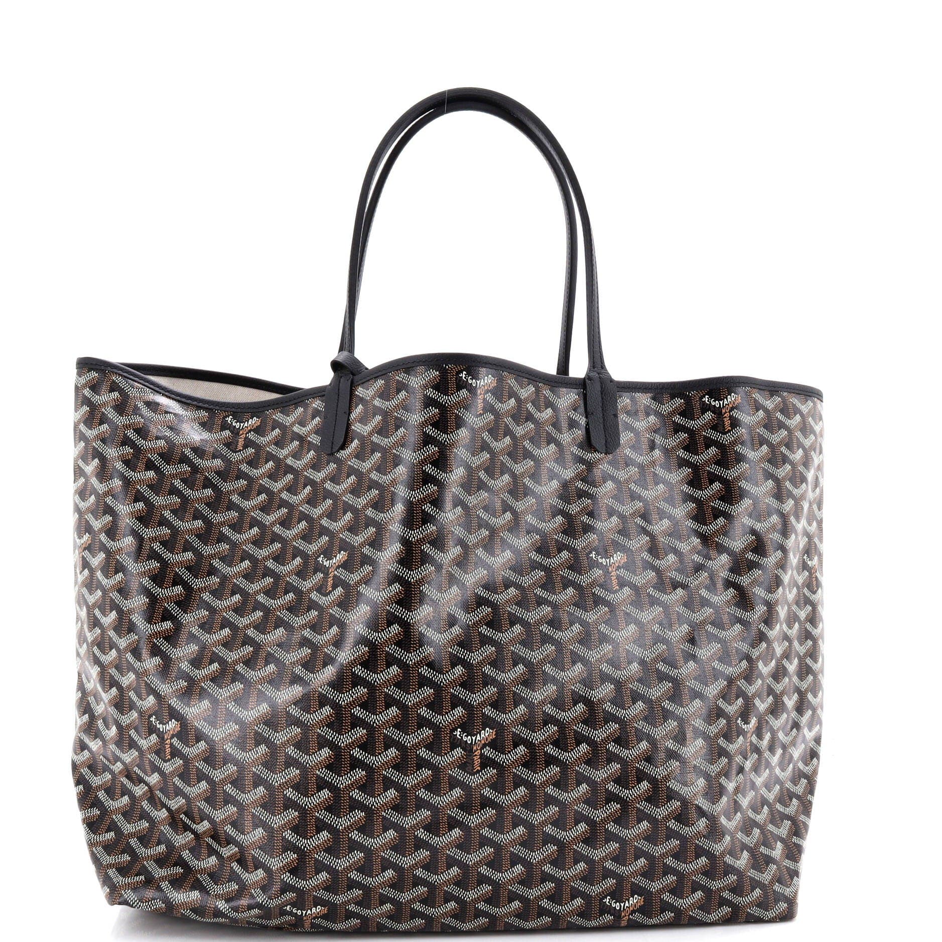 Pre-Owned Goyard Saint Louis Tote Coated Canvas GM, Alternate, color, Black