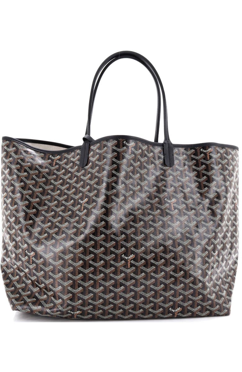 Pre-Owned Goyard Saint Louis Tote Coated Canvas GM, Alternate, color, Black