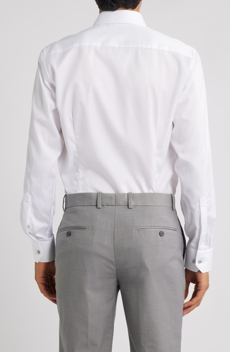 Eton Slim Fit Cotton Twill Dress Shirt, Alternate, color, White