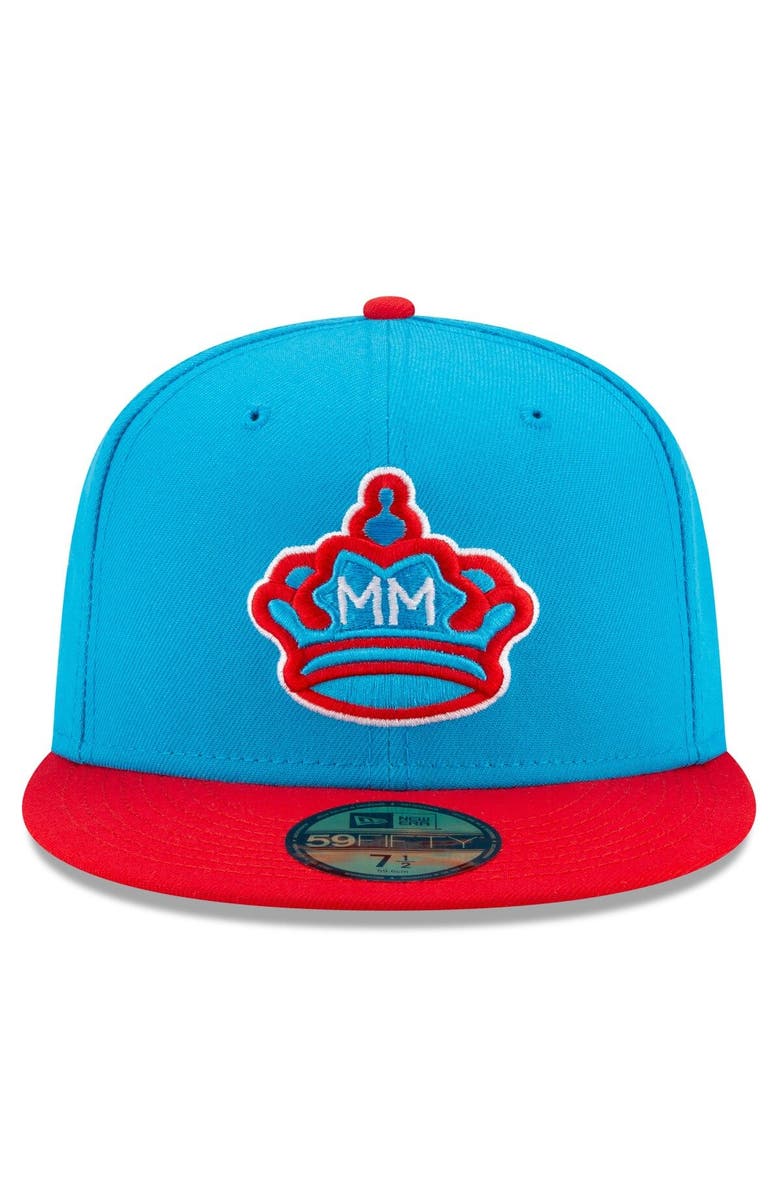 New Era Men's New Era Blue/Red Miami Marlins 2021 City Connect 59FIFTY Fitted Hat, Alternate, color, Blue