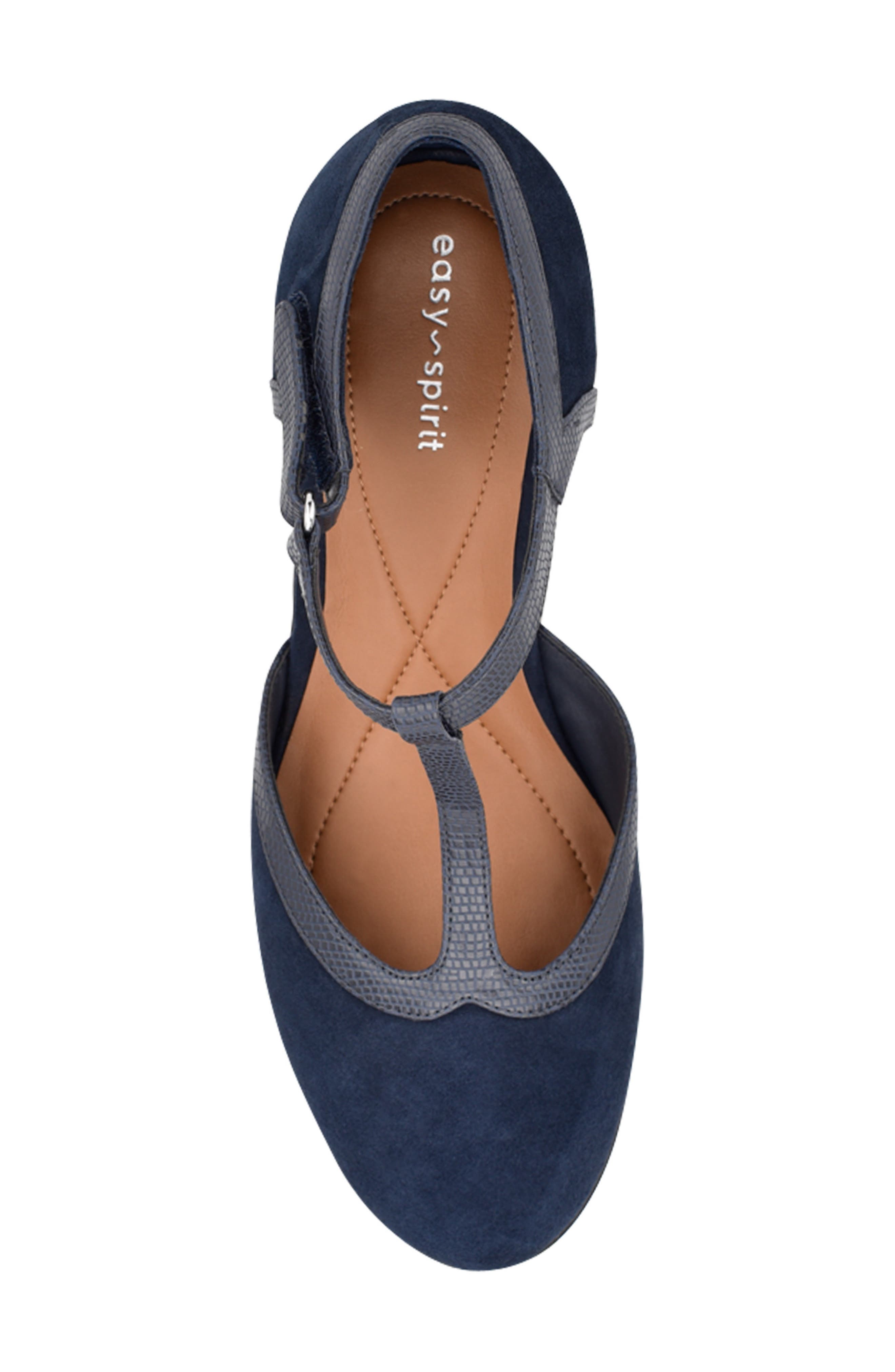 Easy Spirit Cara T-Strap Pump, Alternate, color, Navy
