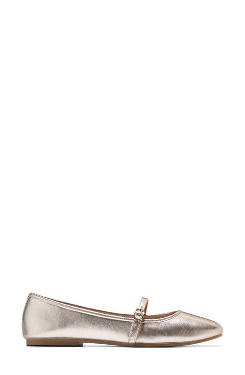 Cole Haan Yelena Mary Jane Flat In Soft Gold