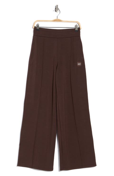 High Waist Pintuck Wide Leg Pants