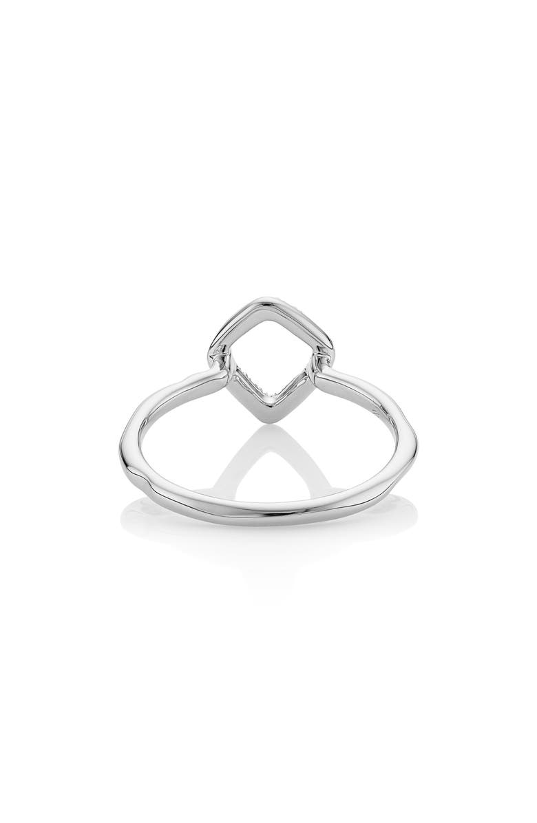 Monica Vinader Riva Mini Kite Diamond Stacking Ring, Alternate, color, Silver