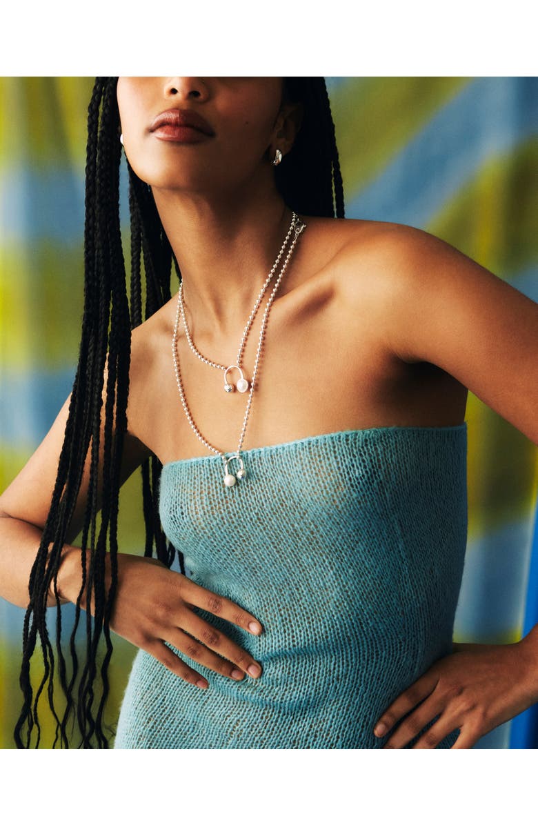 67jewelry Pearl Necklace, Alternate, color, Silver