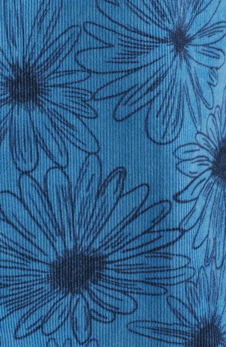 PS Paul Smith Tailored Fit Floral Organic Cotton Button-Down Shirt, Alternate, color, Petrol Blue