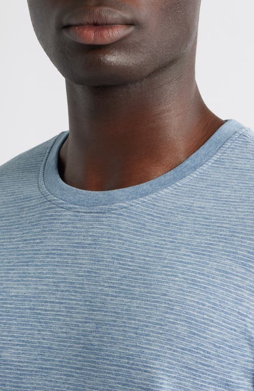 Daniel Buchler Pinstripe Long Sleeve Pajama T-shirt In Blue